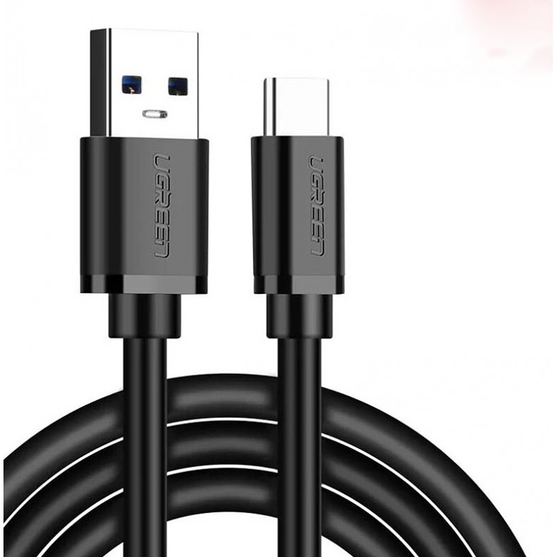 Cáp UGREEN USB-A 2.0 sang USB-C Mạ niken 0,5m (Đen)